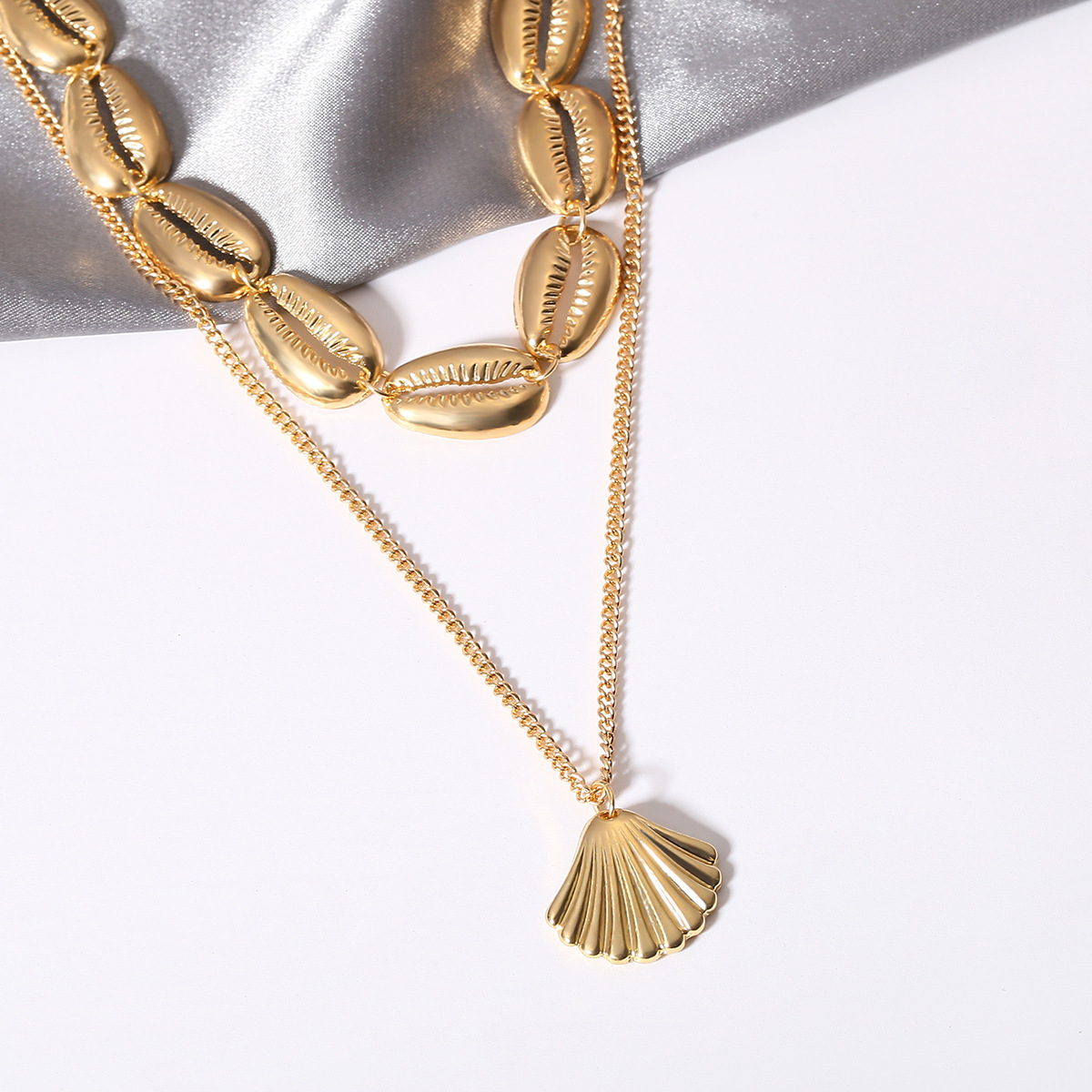 Women Necklace Chains,Nmch Fashion Tassel Multilayer Necklace Elegant Silver Gold Chain Jewelry SN0725GS