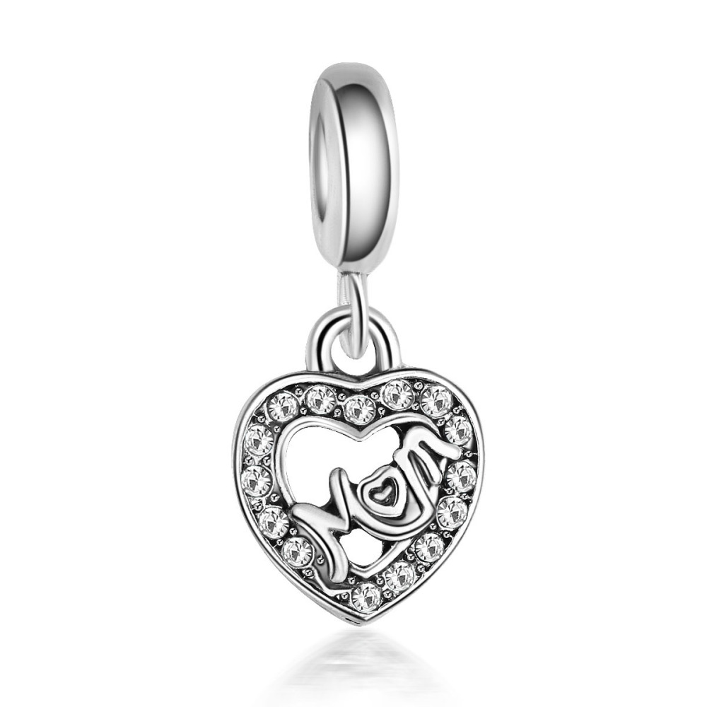 Lovely Green Beads Fit Original  Bracelet Necklace Big Hole DIY Charms Women Enamel Heart Shape Pendant Girl Gift-in Beads