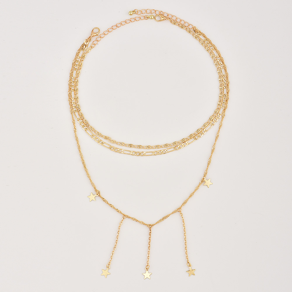 Women Necklace Chains,Nmch Fashion Tassel Multilayer Necklace Elegant Silver Gold Chain Jewelry SN0726G
