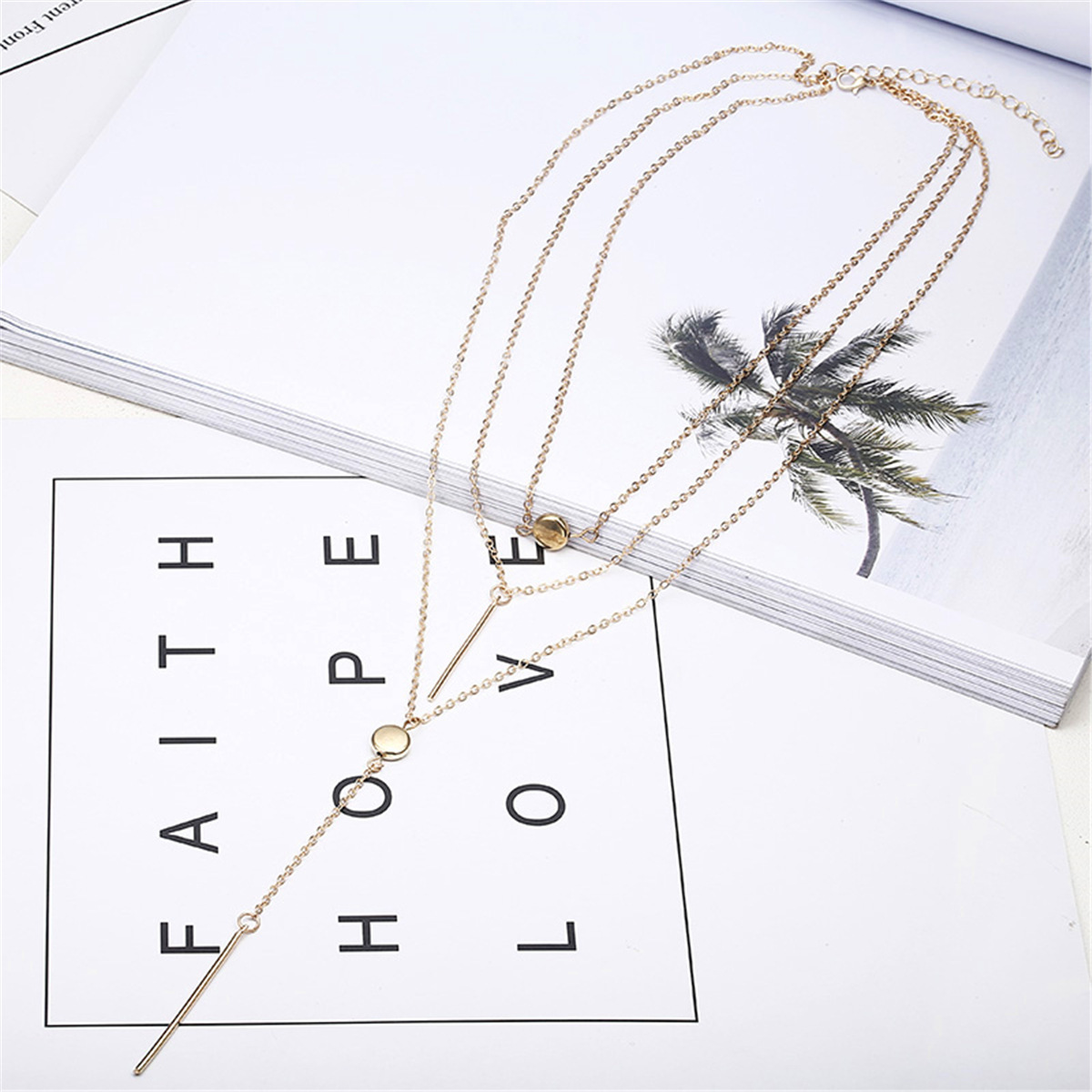 Women Necklace Chains,Nmch Fashion Tassel Multilayer Necklace Elegant Silver Gold Chain Jewelry SN0726G