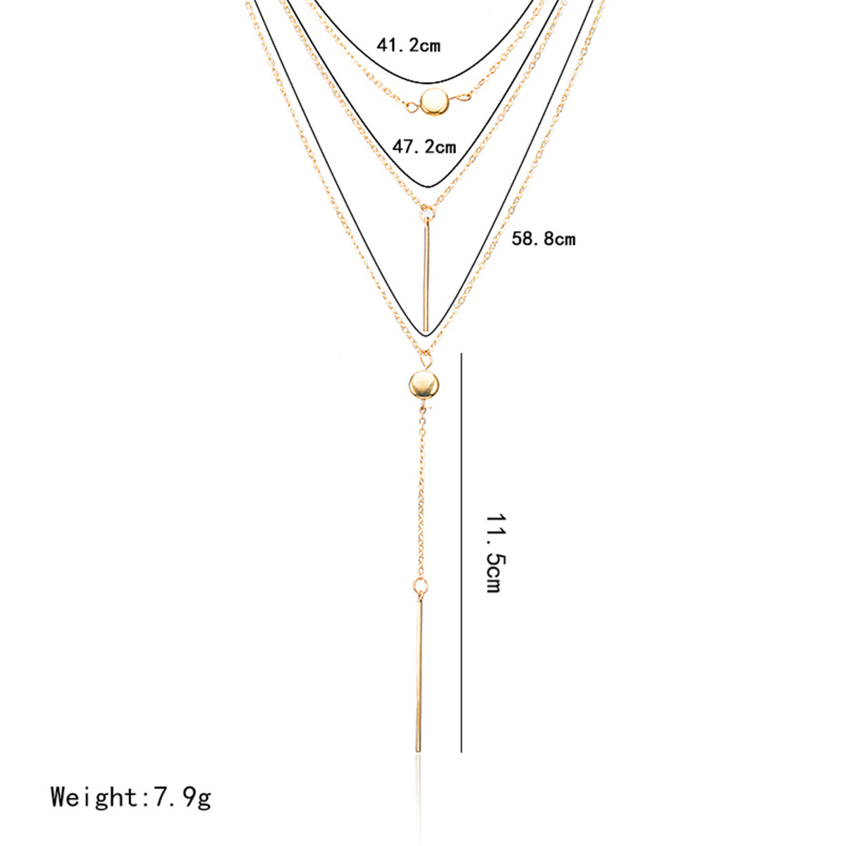 Women Necklace Chains,Nmch Fashion Tassel Multilayer Necklace Elegant Silver Gold Chain Jewelry Gift