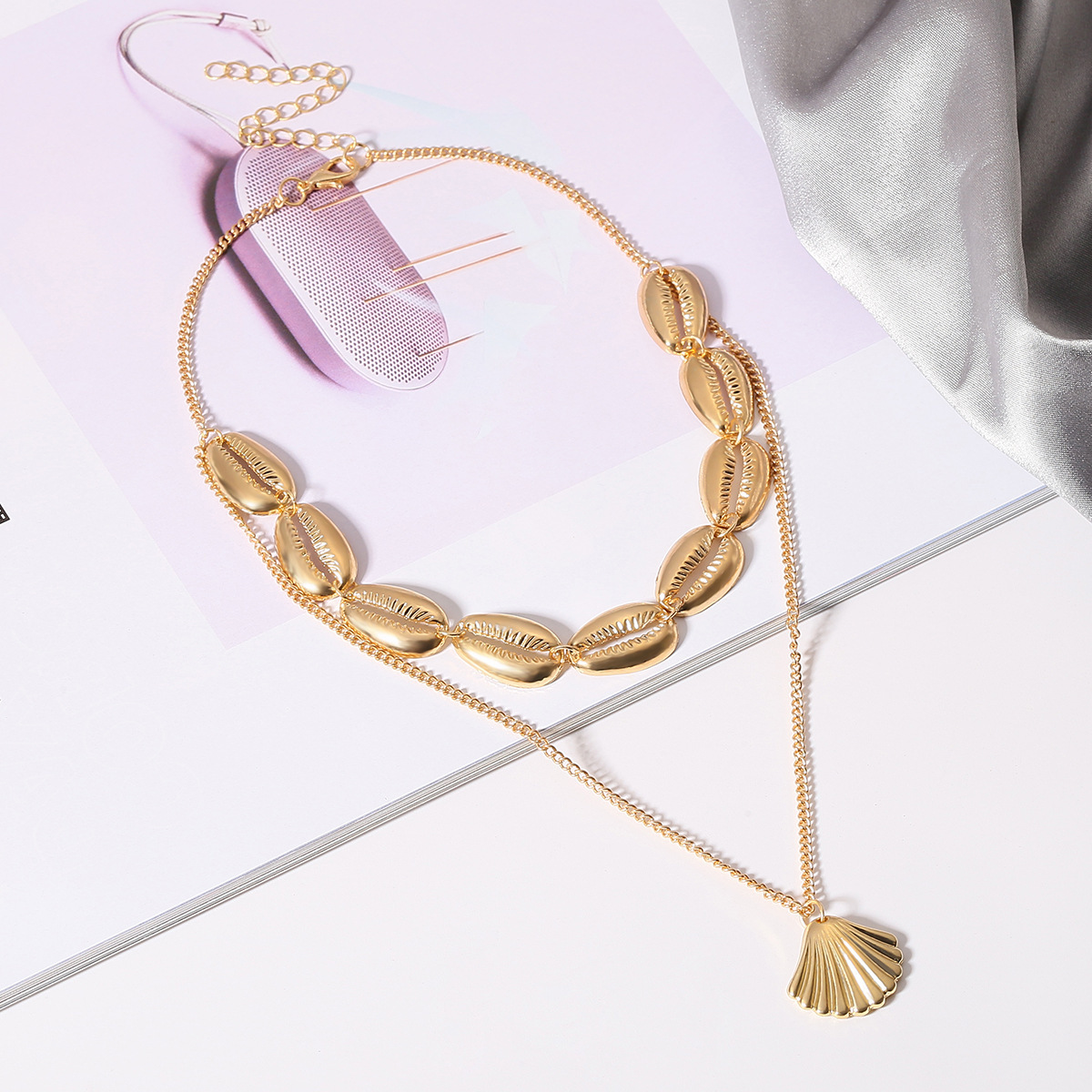 Women Necklace Chains,Nmch Fashion Tassel Multilayer Necklace Elegant Silver Gold Chain Jewelry SN0726G