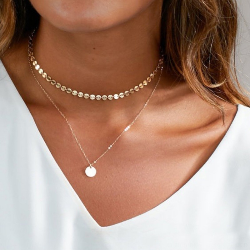 Women Necklace Chains,Nmch Fashion Tassel Multilayer Necklace Elegant Silver Gold Chain Jewelry SN0721G