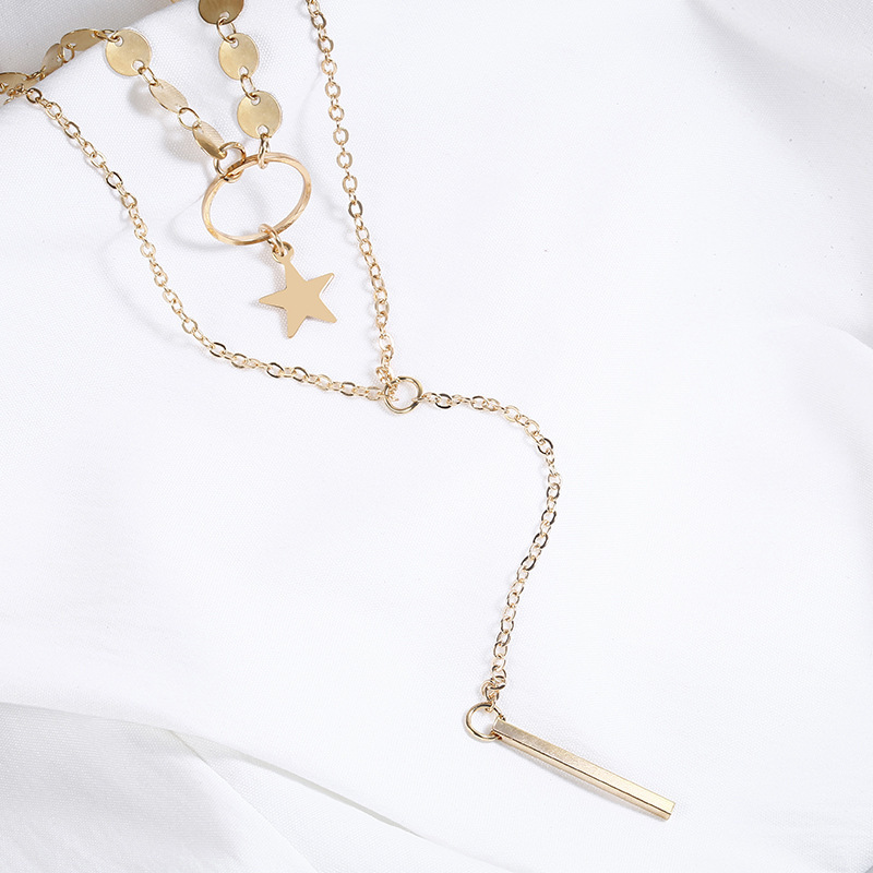 Women Necklace Chains,Nmch Fashion Tassel Multilayer Necklace Elegant Silver Gold Chain Jewelry SN0721G