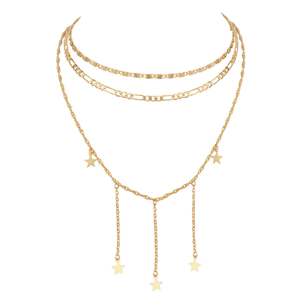 Women Necklace Chains,Nmch Fashion Tassel Multilayer Necklace Elegant Silver Gold Chain Jewelry Gift