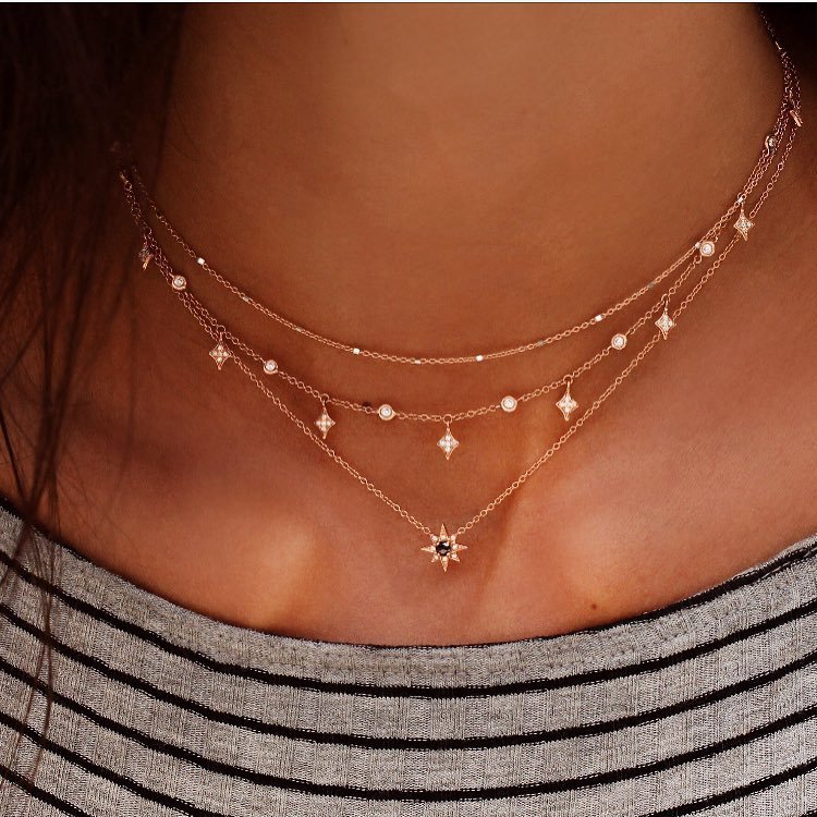 Women Necklace Chains,Nmch Fashion Tassel Multilayer Necklace Elegant Silver Gold Chain Jewelry SN0726G