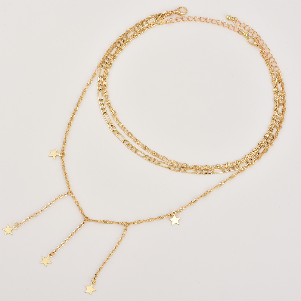 Women Necklace Chains,Nmch Fashion Tassel Multilayer Necklace Elegant Silver Gold Chain Jewelry Gift