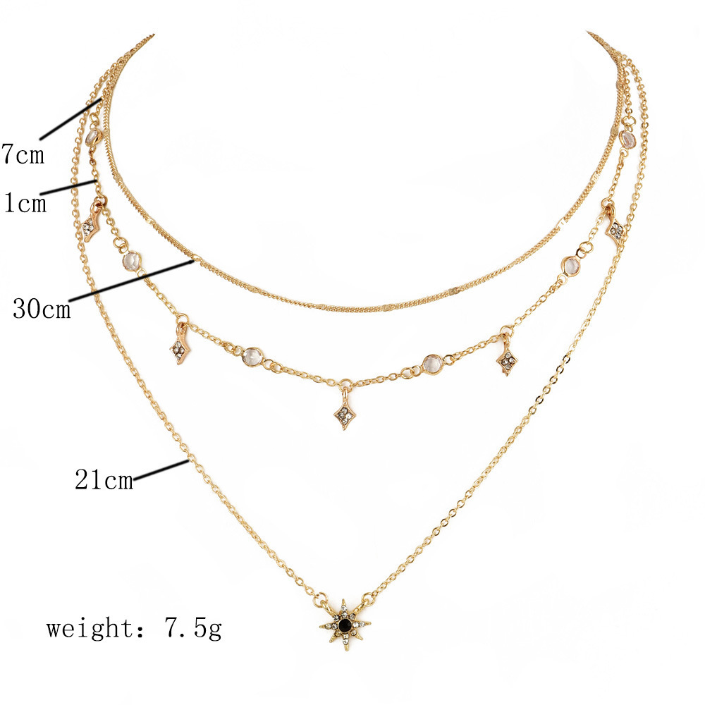 Women Necklace Chains,Nmch Fashion Tassel Multilayer Necklace Elegant Silver Gold Chain Jewelry Gift