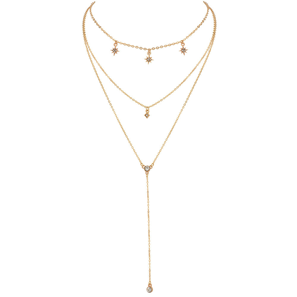 Women Necklace Chains,Nmch Fashion Tassel Multilayer Necklace Elegant Silver Gold Chain Jewelry SN0724G