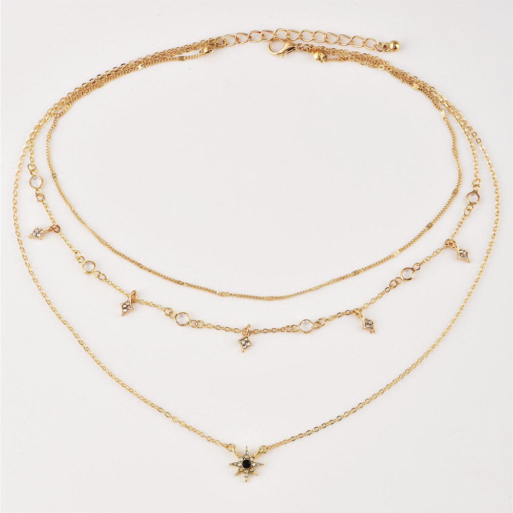 Women Necklace Chains,Nmch Fashion Tassel Multilayer Necklace Elegant Silver Gold Chain Jewelry Gift