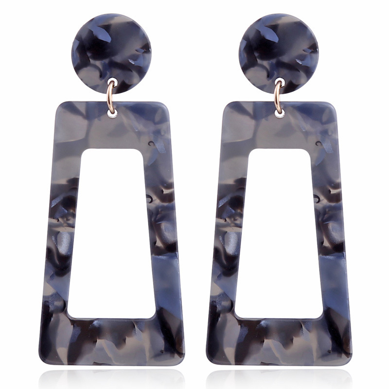 Mottled Acrylic Dangle Drop Earrings for Women Resin Stud Earrings Bohemian Statement Drop Dangle Earrings Fashion Jewelry
