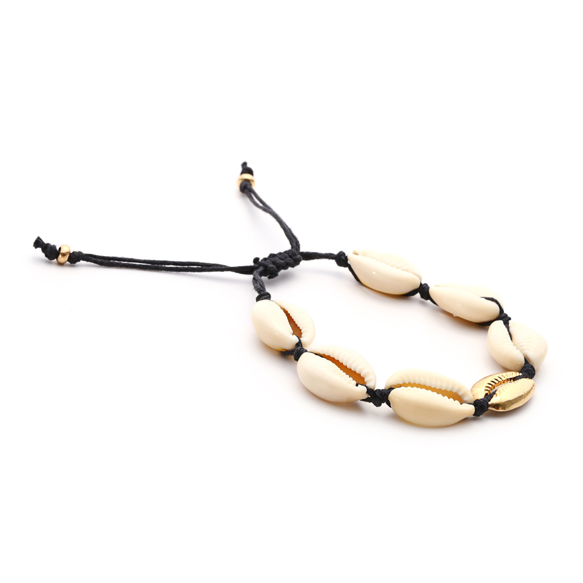 Natural Shell Gold Shell Cowry Beaded Friendship Bracelets Boho Fashion Beach Seashell Strand Bracelets Women Jewelry