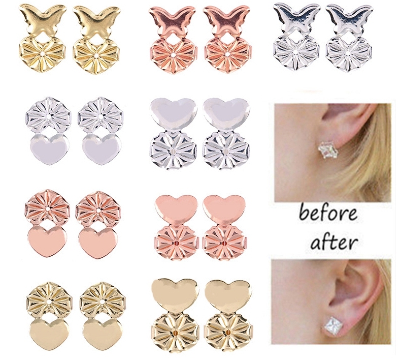 Magic Earring Backs  Secure Backings Adjustable Hypoallergenic Earing Backs Lifts,Easy to Use Back Earrings for Ear Lobe Lifter,Instantly Lift Earring