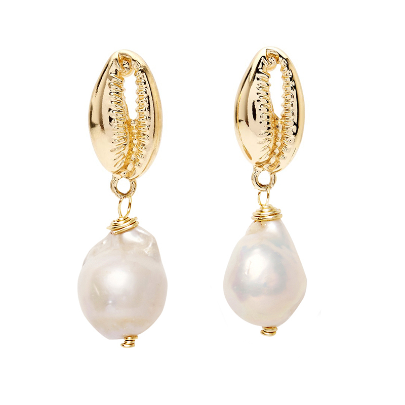 Shell Earrings Set Pearl Pendant Earrings Beach Earrings Accessories for Women Girl