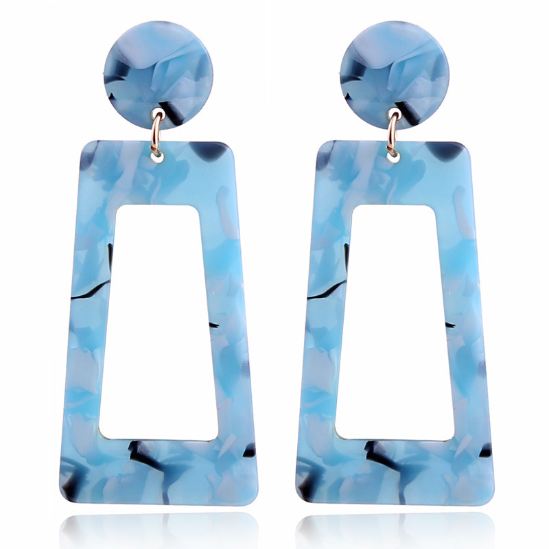 Mottled Acrylic Dangle Drop Earrings for Women Resin Stud Earrings Bohemian Statement Drop Dangle Earrings Fashion Jewelry
