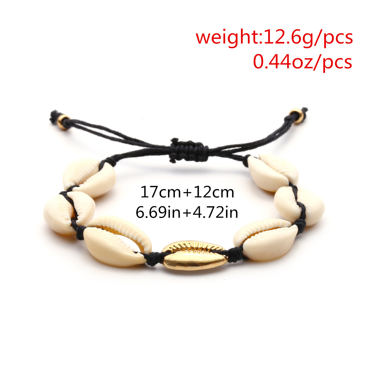 Natural Shell Gold Shell Cowry Beaded Friendship Bracelets Boho Fashion Beach Seashell Strand Bracelets Women Jewelry