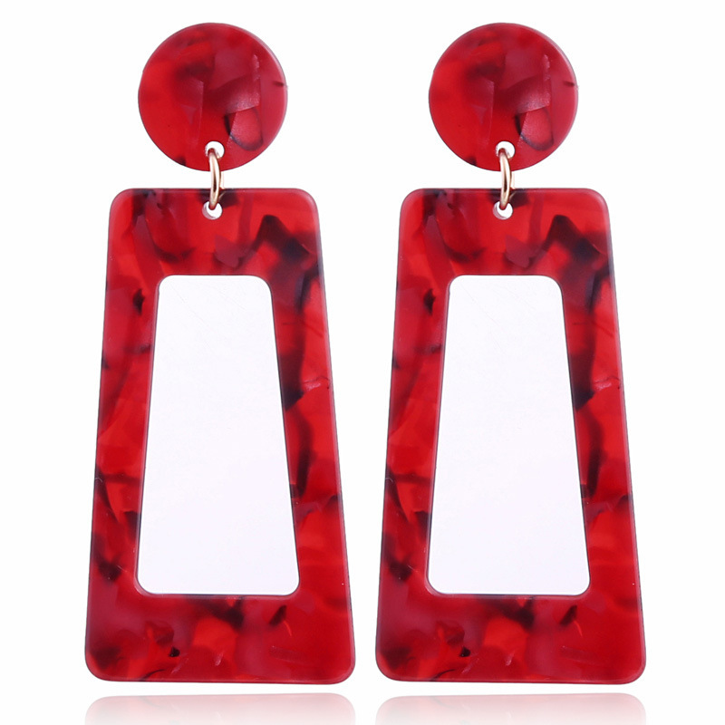 Mottled Acrylic Dangle Drop Earrings for Women Resin Stud Earrings Bohemian Statement Drop Dangle Earrings Fashion Jewelry