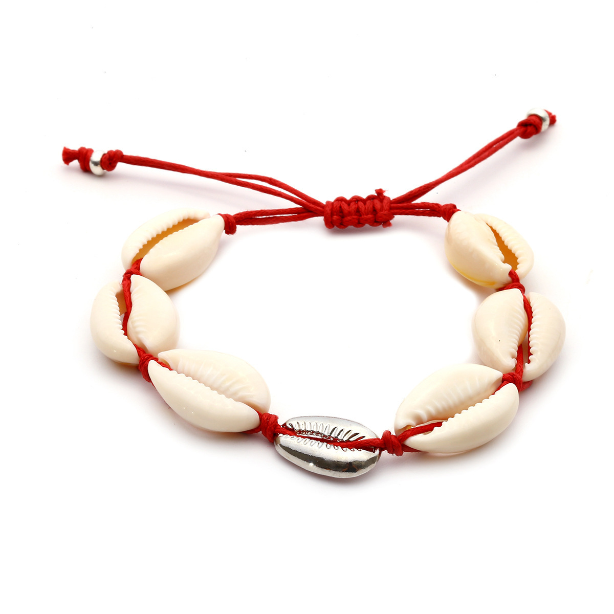 Natural Shell Gold Shell Cowry Beaded Friendship Bracelets Boho Fashion Beach Seashell Strand Bracelets Women Jewelry