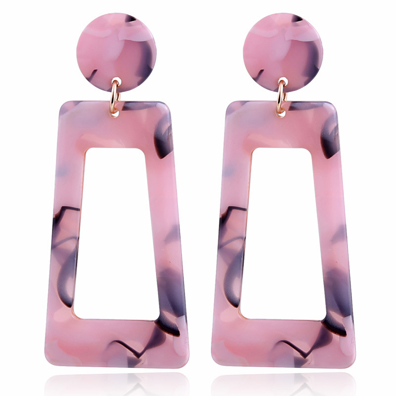 Mottled Acrylic Dangle Drop Earrings for Women Resin Stud Earrings Bohemian Statement Drop Dangle Earrings Fashion Jewelry
