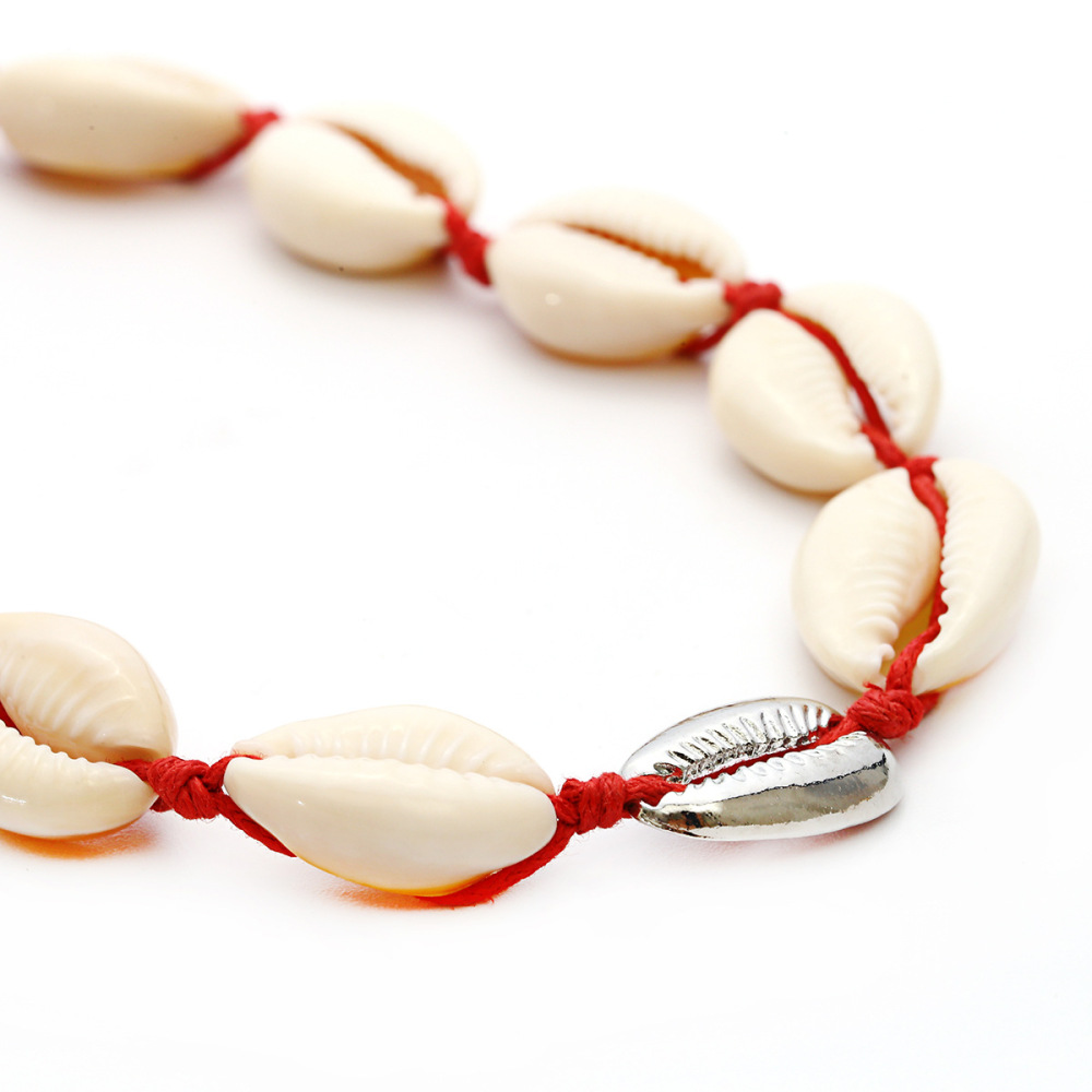 Natural Shell Gold Shell Cowry Beaded Friendship Bracelets Boho Fashion Beach Seashell Strand Bracelets Women Jewelry