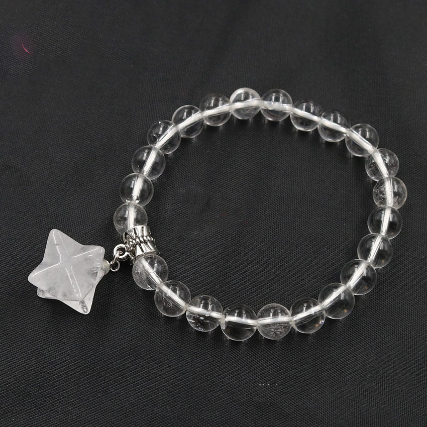 8 Stars  Stone Bracelet for Unisex, Stretchy 7 Chakra Wrist Bracelet for Women and Men