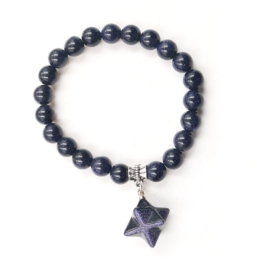 8 Stars  Stone Bracelet for Unisex, Stretchy 7 Chakra Wrist Bracelet for Women and Men