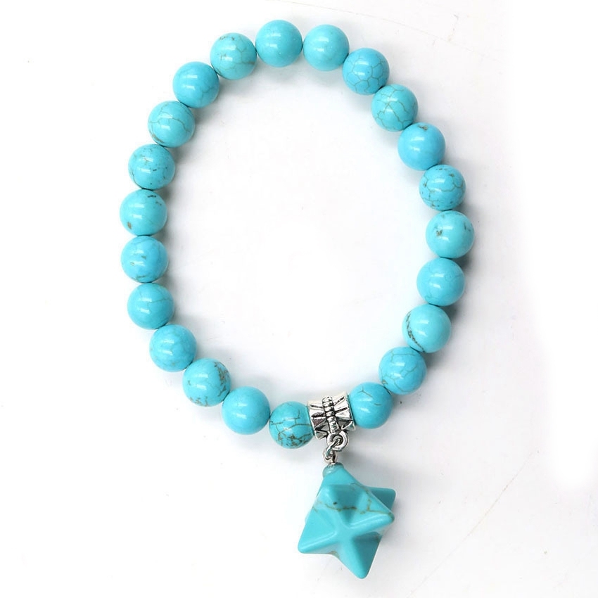 8 Stars  Stone Bracelet for Unisex, Stretchy 7 Chakra Wrist Bracelet for Women and Men