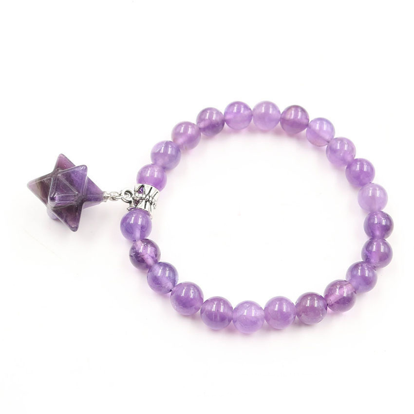 8 Stars  Stone Bracelet for Unisex, Stretchy 7 Chakra Wrist Bracelet for Women and Men