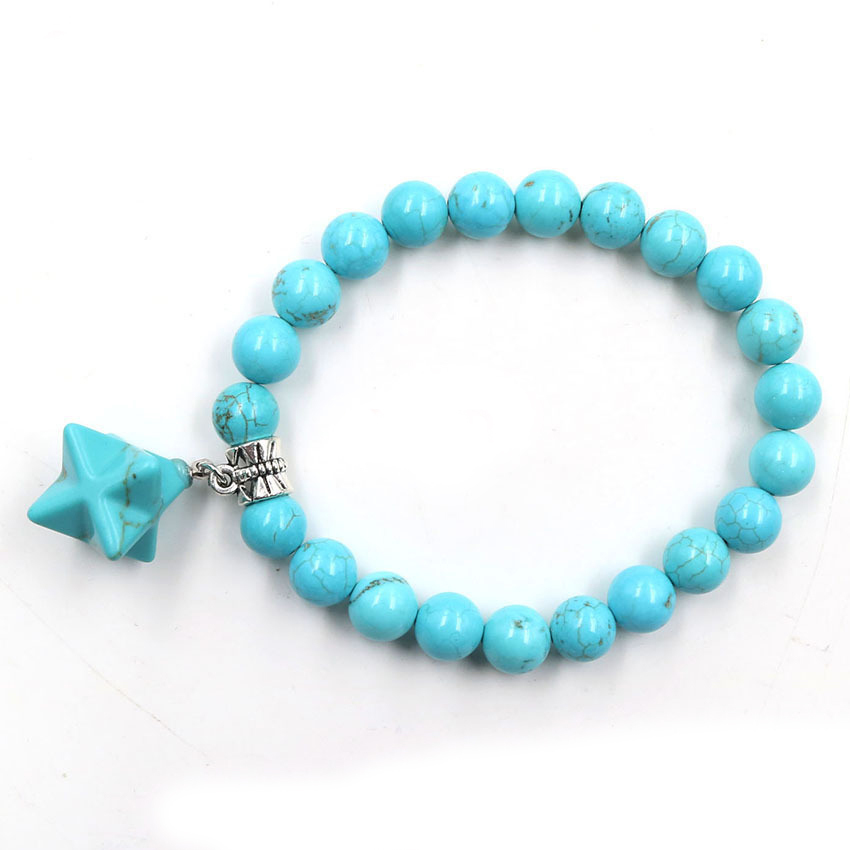 8 Stars  Stone Bracelet for Unisex, Stretchy 7 Chakra Wrist Bracelet for Women and Men
