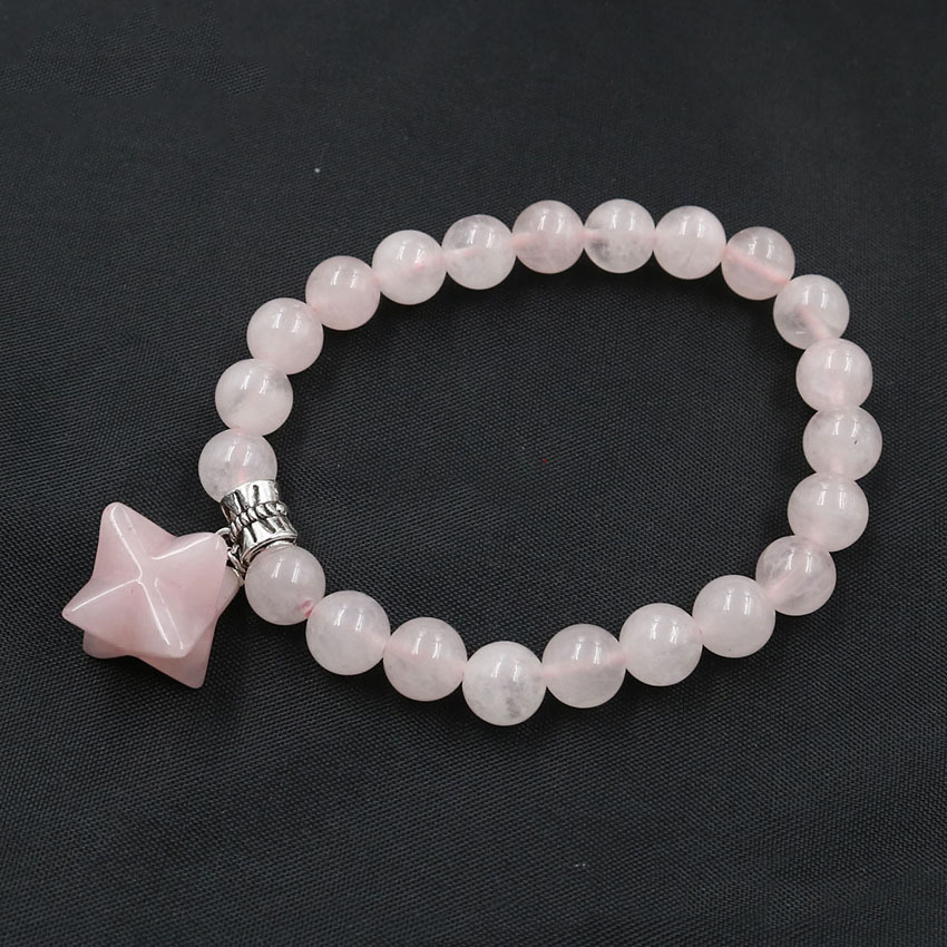 8 Stars  Stone Bracelet for Unisex, Stretchy 7 Chakra Wrist Bracelet for Women and Men