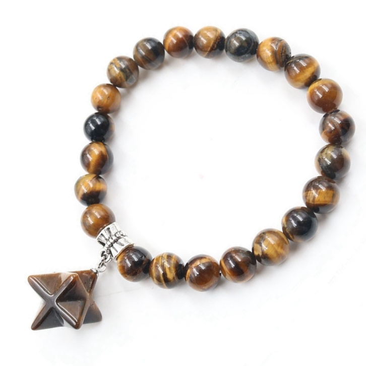 8 Stars  Stone Bracelet for Unisex, Stretchy 7 Chakra Wrist Bracelet for Women and Men
