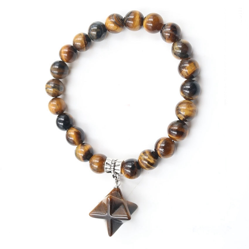 8 Stars  Stone Bracelet for Unisex, Stretchy 7 Chakra Wrist Bracelet for Women and Men