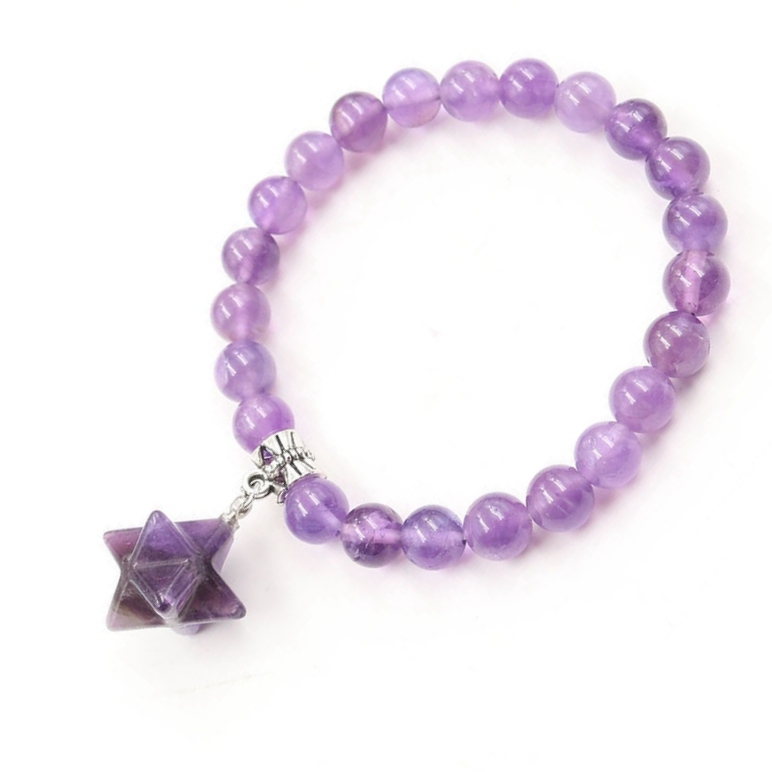 8 Stars  Stone Bracelet for Unisex, Stretchy 7 Chakra Wrist Bracelet for Women and Men