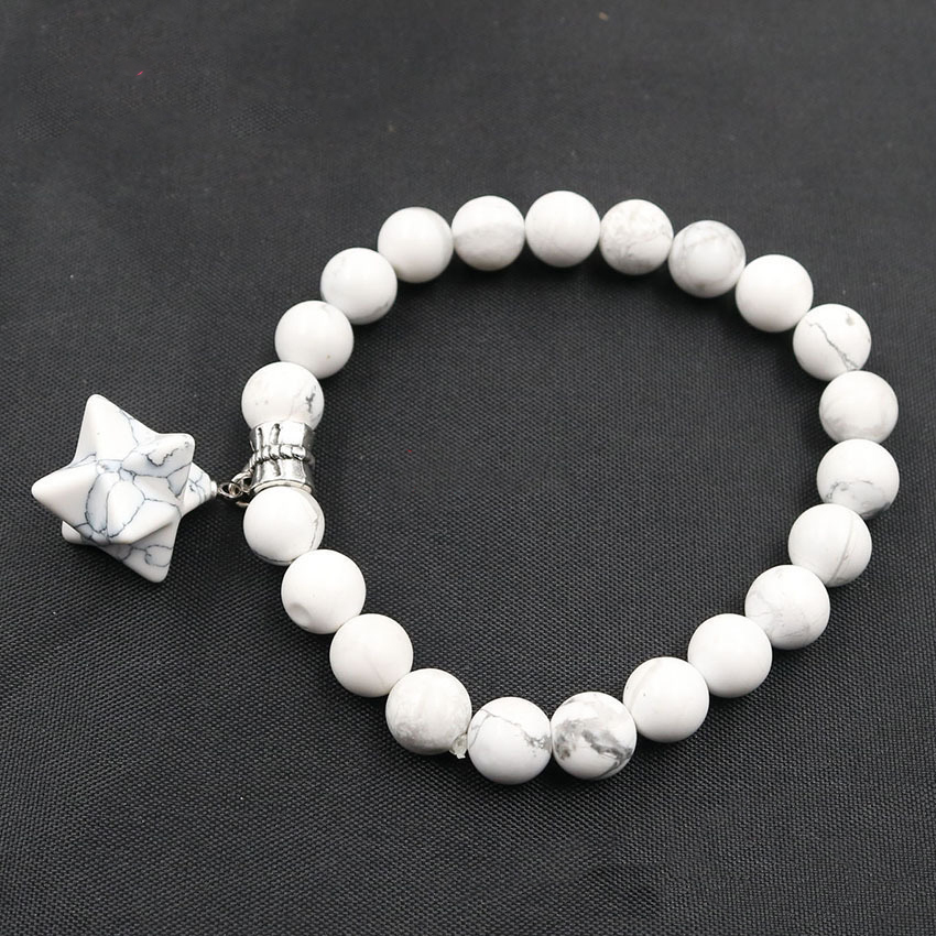 8 Stars  Stone Bracelet for Unisex, Stretchy 7 Chakra Wrist Bracelet for Women and Men