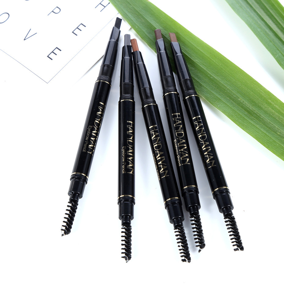 Eyebrow Pencil  Waterproof Smudge-proof Brow Pencil with Brow Brush, Automatic Eye Brow Makeup by SEILANC, Dark Brown