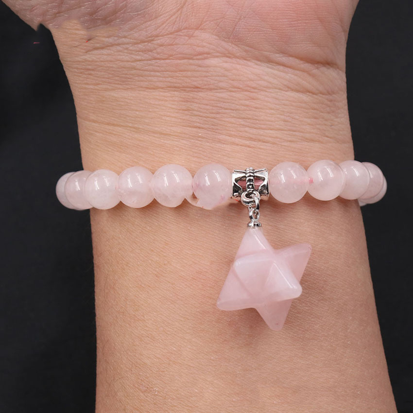 8 Stars  Stone Bracelet for Unisex, Stretchy 7 Chakra Wrist Bracelet for Women and Men