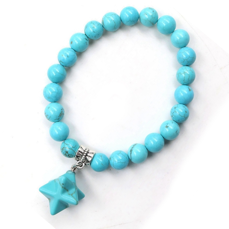 8 Stars  Stone Bracelet for Unisex, Stretchy 7 Chakra Wrist Bracelet for Women and Men