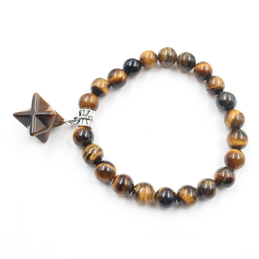 8 Stars  Stone Bracelet for Unisex, Stretchy 7 Chakra Wrist Bracelet for Women and Men