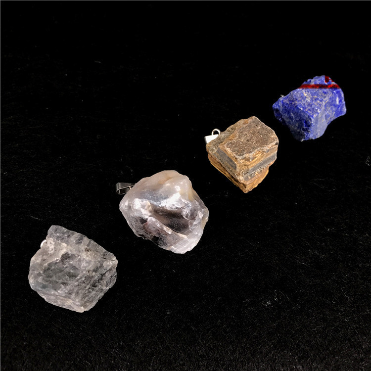 Chakra Healing Raw Gemstones and Natural Clear Quartz Dowsing Pendulum Hexagonal Point Stones Pendant