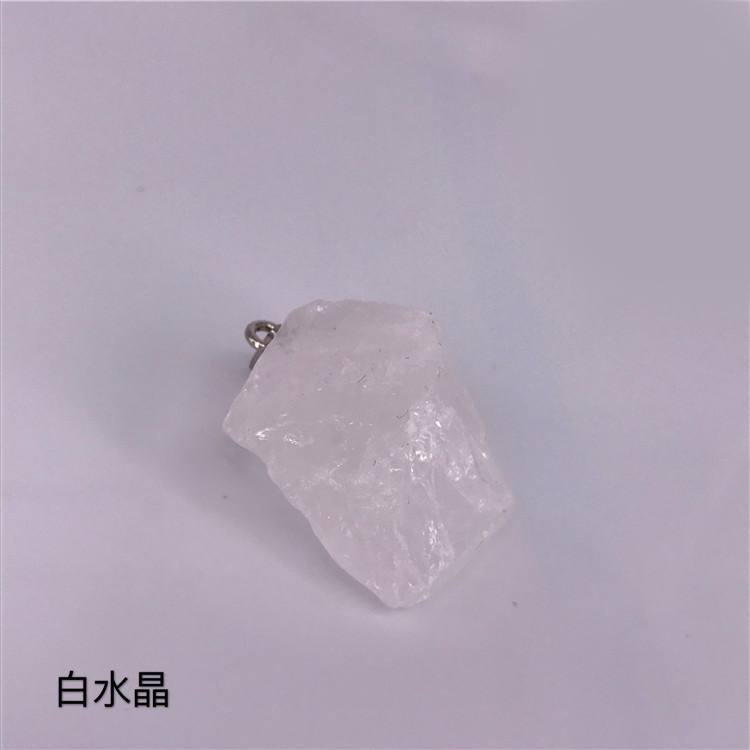 Chakra Healing Raw Gemstones and Natural Clear Quartz Dowsing Pendulum Hexagonal Point Stones Pendant
