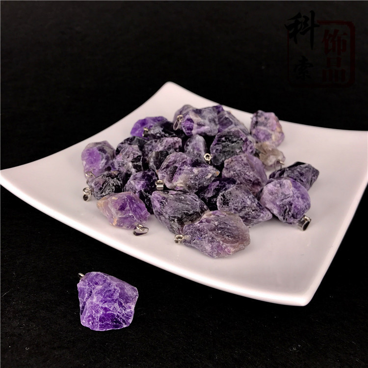 Chakra Healing Raw Gemstones and Natural Clear Quartz Dowsing Pendulum Hexagonal Point Stones Pendant