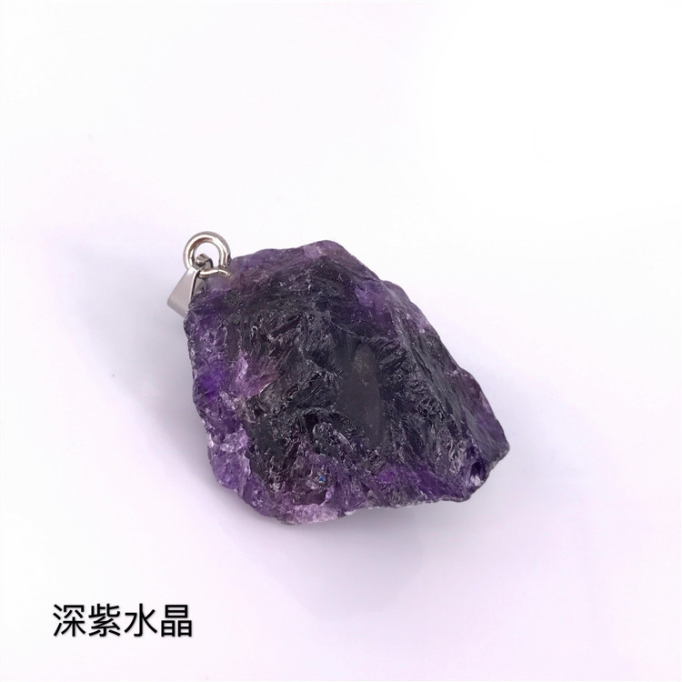 Chakra Healing Raw Gemstones and Natural Clear Quartz Dowsing Pendulum Hexagonal Point Stones Pendant