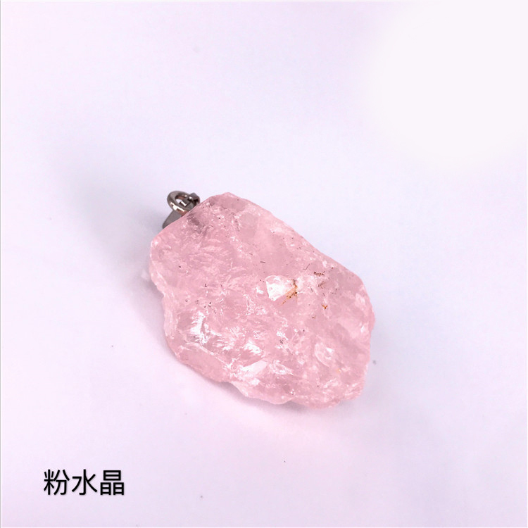 Chakra Healing Raw Gemstones and Natural Clear Quartz Dowsing Pendulum Hexagonal Point Stones Pendant