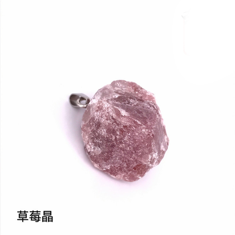 Chakra Healing Raw Gemstones and Natural Clear Quartz Dowsing Pendulum Hexagonal Point Stones Pendant