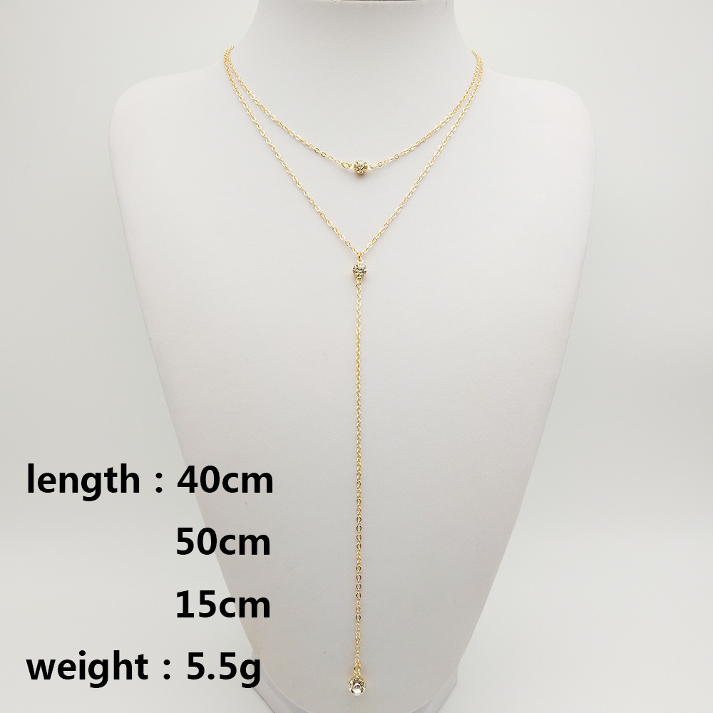 Gold Silver Alloy Chams Y Crystal Necklace for women Girl Choker
