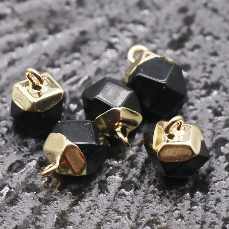 Natural Carved Stone Octagonal Pendant