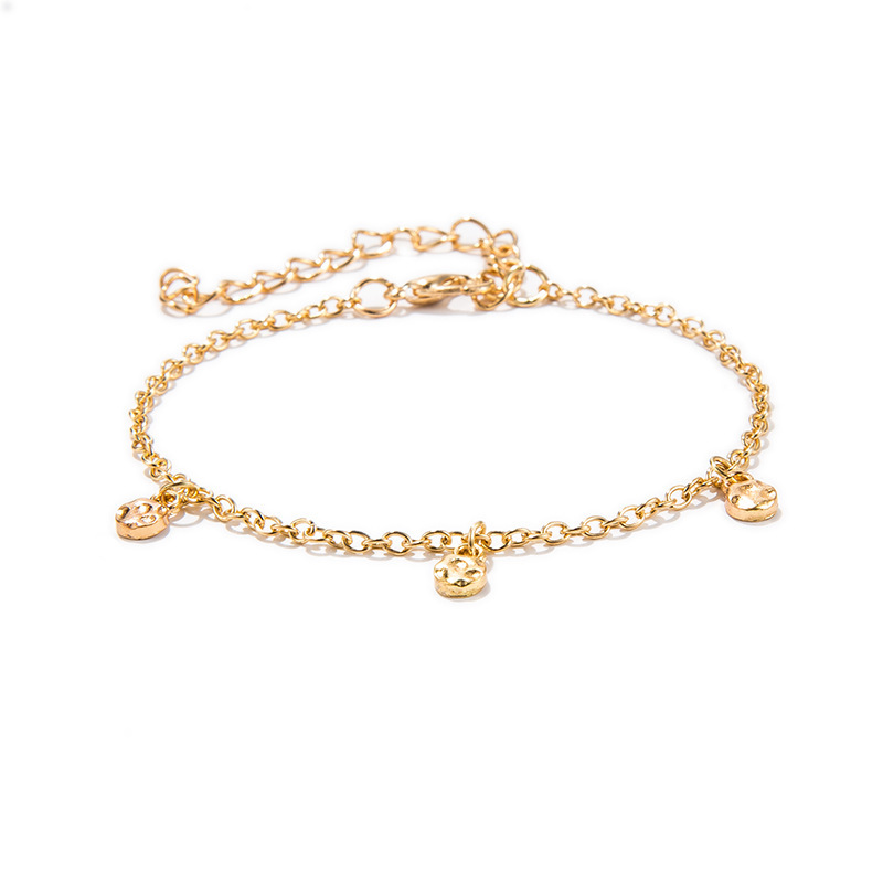 5pcs/Set Love Pentagram Moon Star Bracelets Women Bling Crystal Earth Beads Anklets Summer Jewelry Set