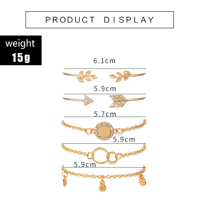 6pcs/Set Love Pentagram Moon Star Bracelets Women Bling Crystal Earth Beads Anklets Summer Jewelry Set