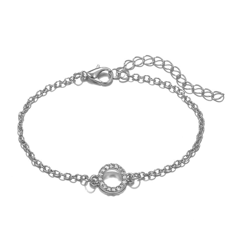5pcs/Set Love Pentagram Moon Star Bracelets Women Bling Crystal Earth Beads Anklets Summer Jewelry Set
