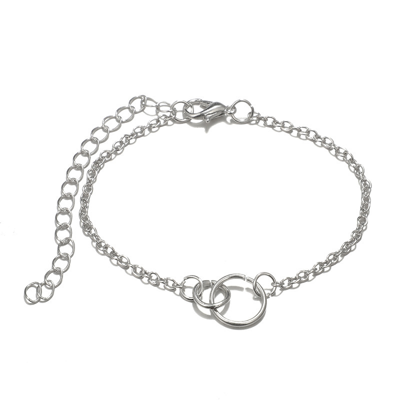 5pcs/Set Love Pentagram Moon Star Bracelets Women Bling Crystal Earth Beads Anklets Summer Jewelry Set